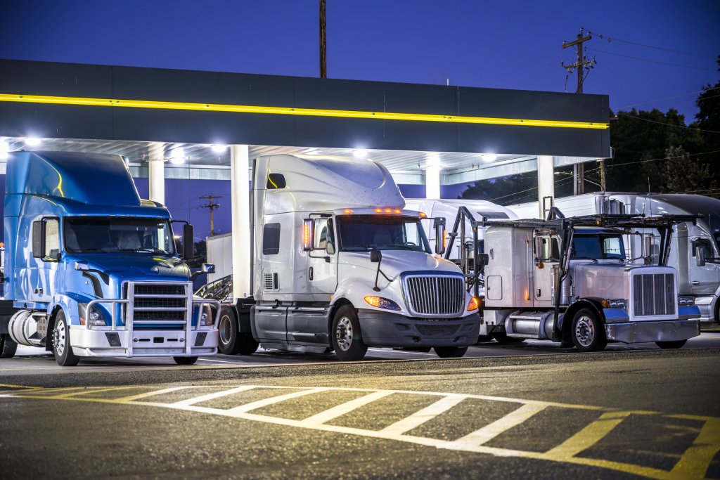 Truck Stop at night